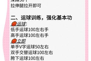 业余篮球爱好者怎样进行完善的训练提升水平
